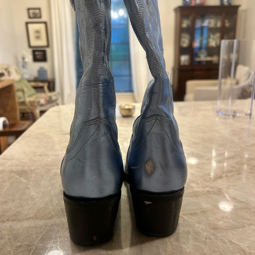 Jeffrey Campbell Dagget Boots Metallic Blue - Picture 3 of 4